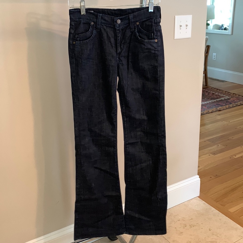 Citizens of Humanity High Rise and Wide Leg dark denim jeans. Size 26.